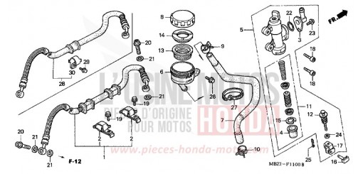 HAUPTBREMSE, HINTEN ZYLINDER CB600F2 de 2002